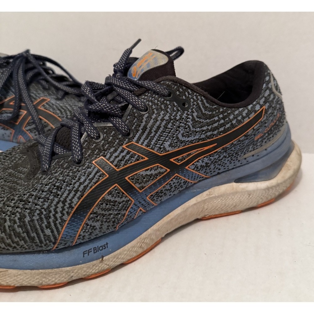 ASICS Gel Cumulus 24 Black Shocking Orange 1011B366 Sneaker Shoes US Size 10.5 - Picture 2 of 7